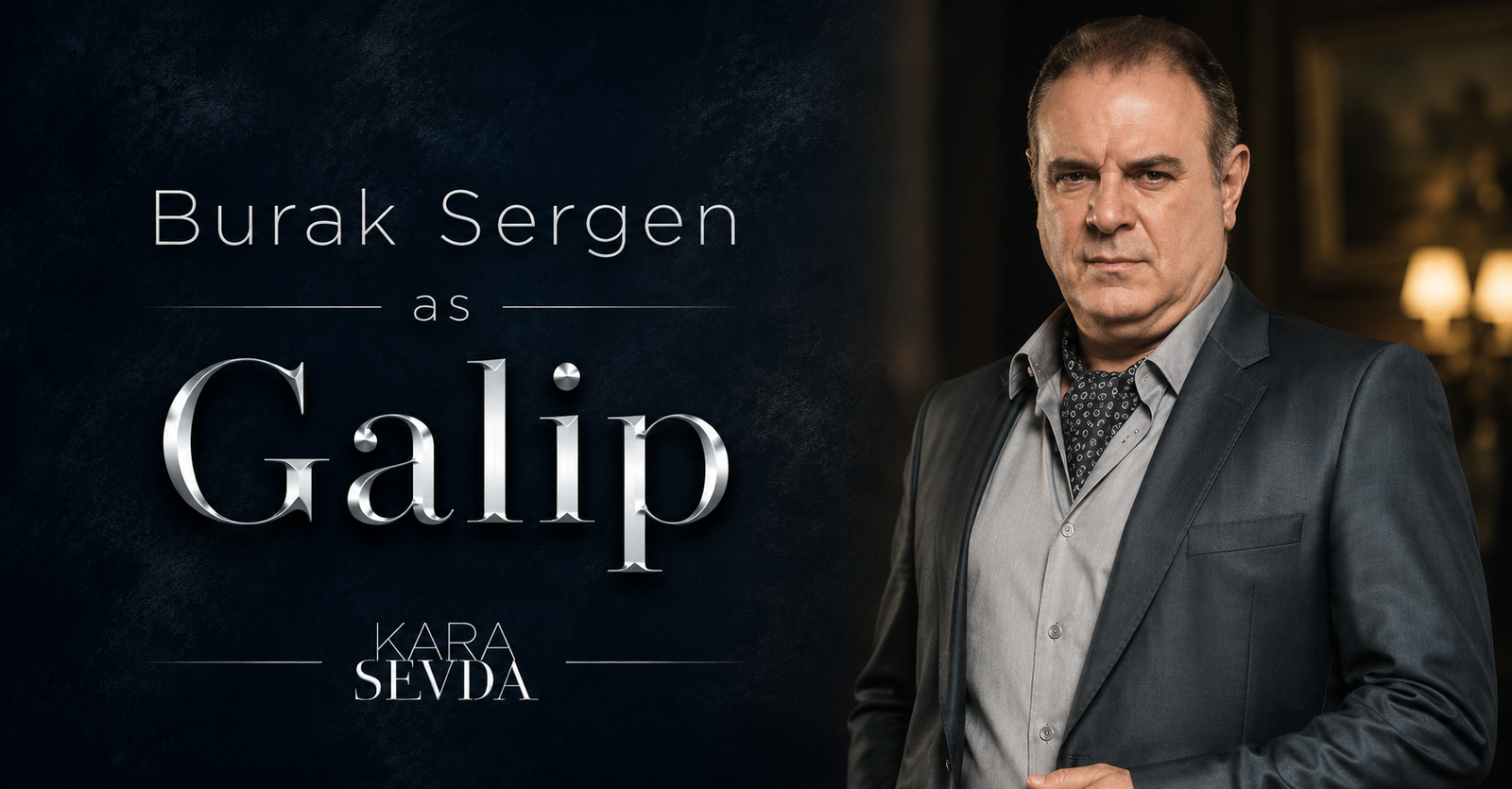 Burak Sergen as Galip Kozcuoğlu in Kara Sevda (Endless Love), Emir Kozcuoğlu's father and one of the series' central antagonists.