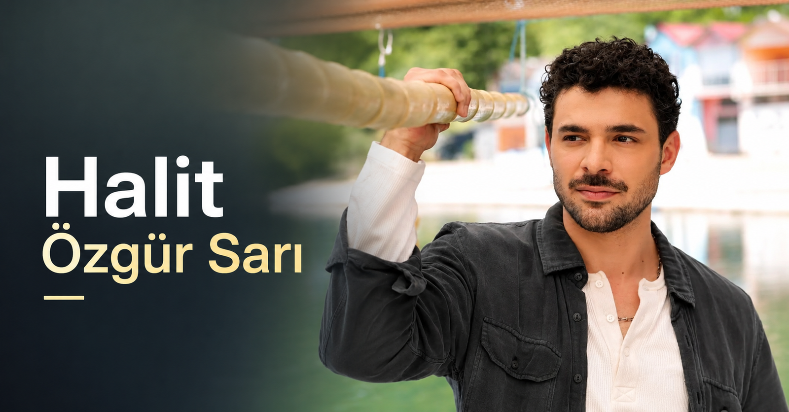 Turkish actor Halit Özgür Sarı in a casual portrait, featured in an article discussing Devrim Özkan's dating rumors and relationship history.