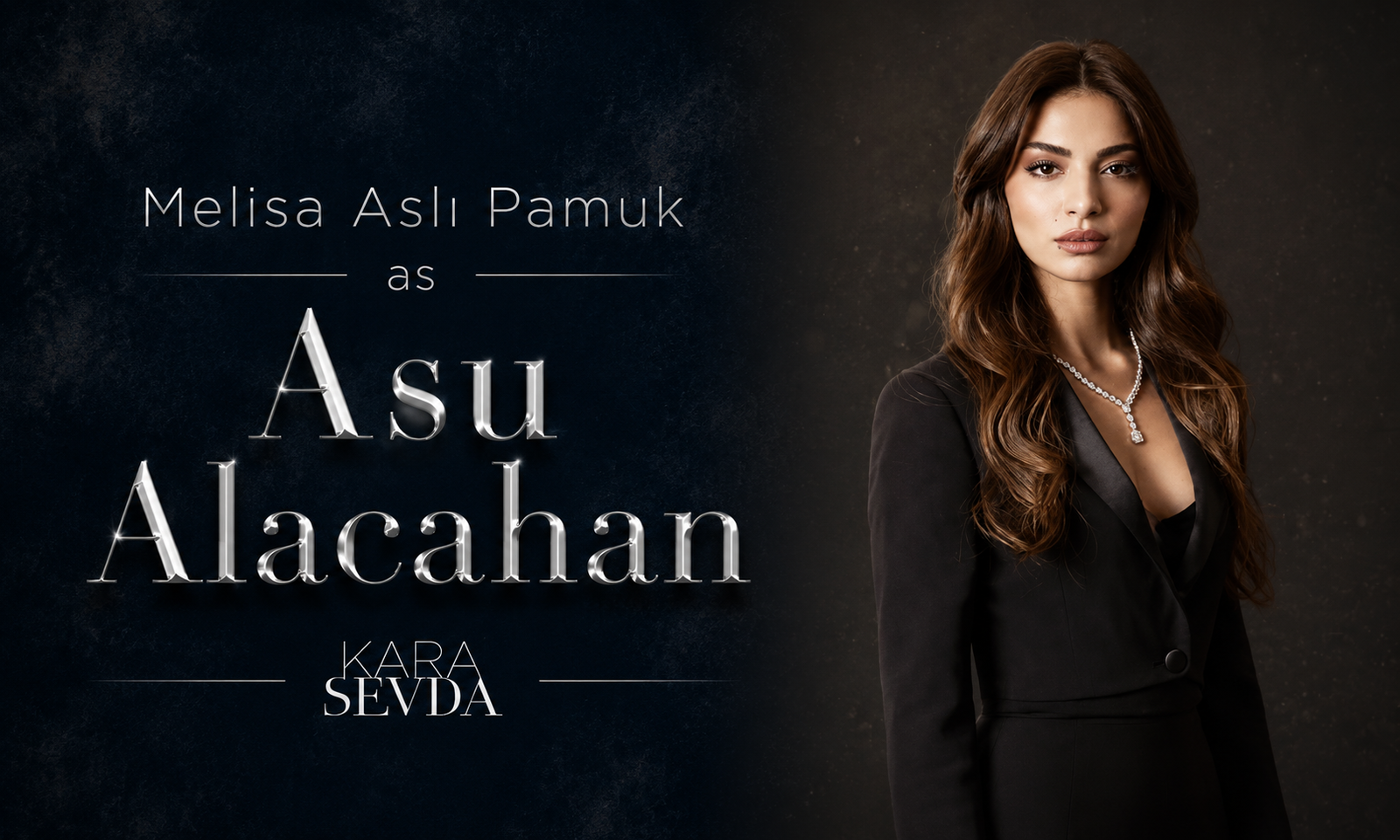 Melisa Aslı Pamuk as Asu Alacahan in Kara Sevda, a central character in the Turkish drama series.